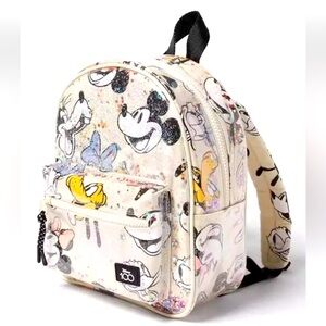 Disney 100th anniversary Cream mini backpack 10"X8"X4” with Confetti